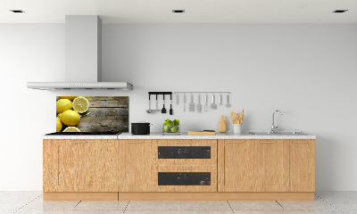 Panel do kuchni Cytryny na drewnie