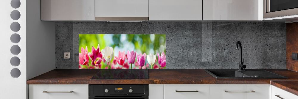 Panel między meble w kuchni Tulipany