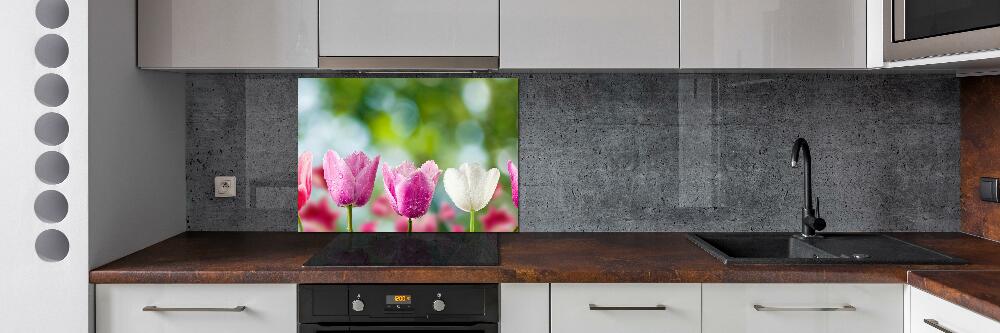 Panel między meble w kuchni Tulipany