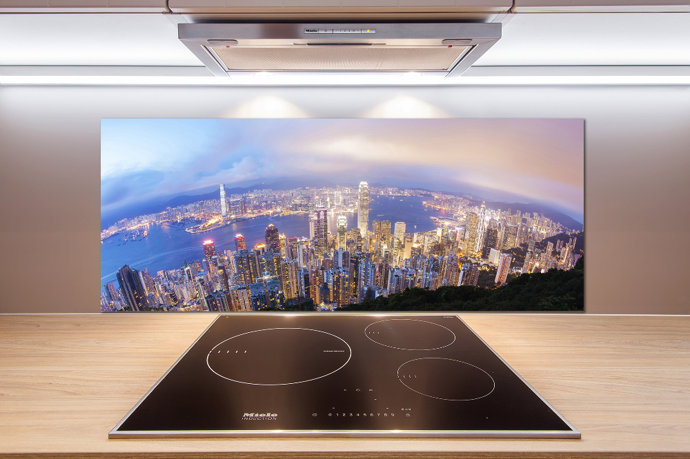 Panel do kuchni Hongkong panorama