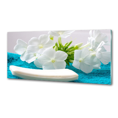 Panel do kuchni Białe kwiaty spa
