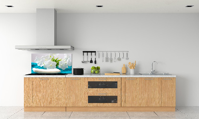 Panel do kuchni Białe kwiaty spa