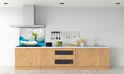 Panel do kuchni Białe kwiaty spa