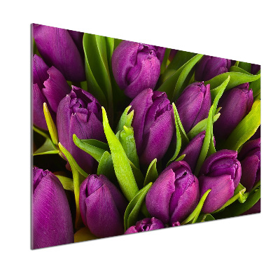 Panel do kuchni Fioletowe tulipany