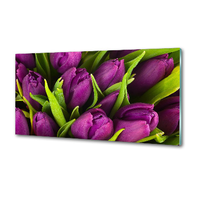 Panel do kuchni Fioletowe tulipany