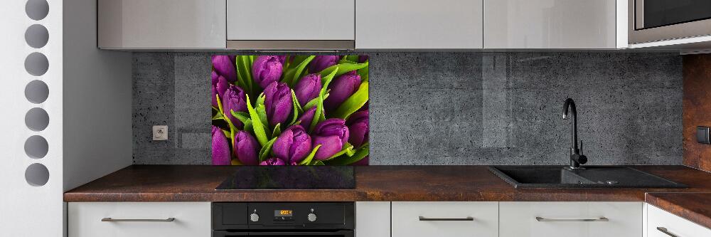 Panel do kuchni Fioletowe tulipany