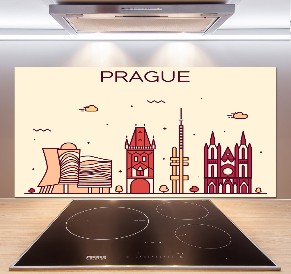 Panel do kuchni Praga budynki