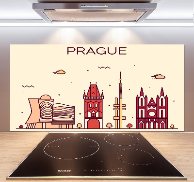 Panel do kuchni Praga budynki