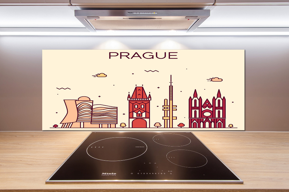 Panel do kuchni Praga budynki