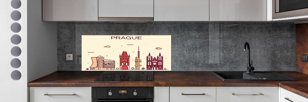 Panel do kuchni Praga budynki