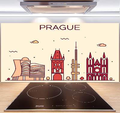 Panel do kuchni Praga budynki
