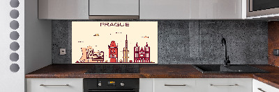 Panel do kuchni Praga budynki