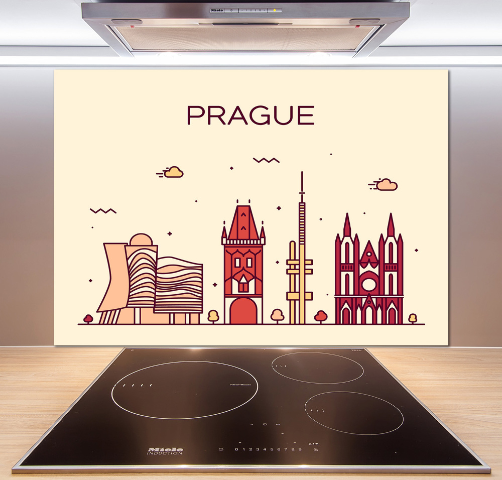 Panel do kuchni Praga budynki