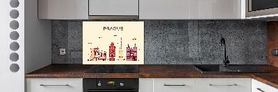Panel do kuchni Praga budynki