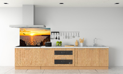 Panel lacobel Zachód słońca morze