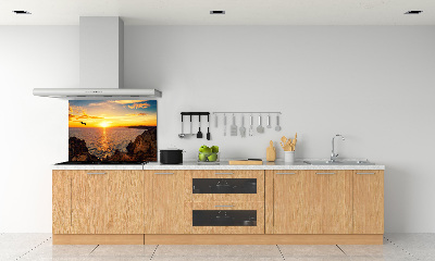 Panel lacobel Zachód słońca morze