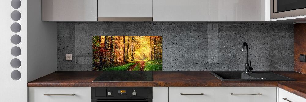 Panel dekor szkło Las jesienią