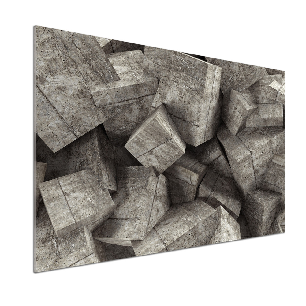 Panel do kuchni Betonowe sześciany
