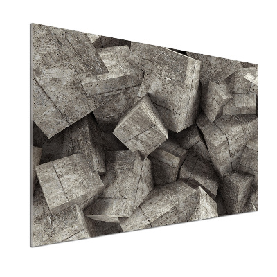 Panel do kuchni Betonowe sześciany