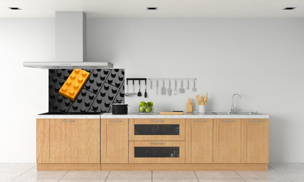 Panel dekor szkło Klocki lego