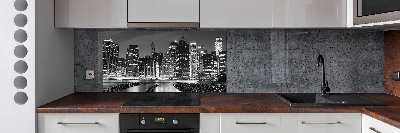 Panel do kuchni Manhattan nocą