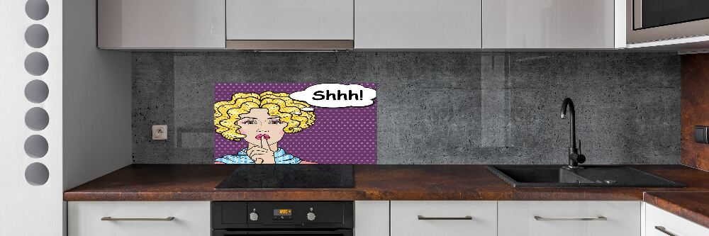 Panel do kuchni Komiks kobieta
