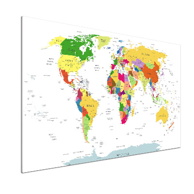 Panel dekor szkło Mapa świata