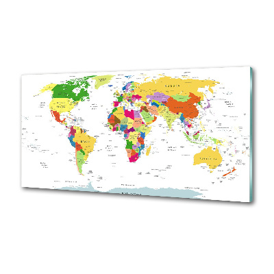 Panel dekor szkło Mapa świata