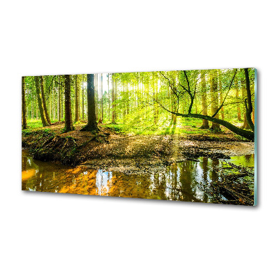 Panel do kuchni Sadzawka w lesie