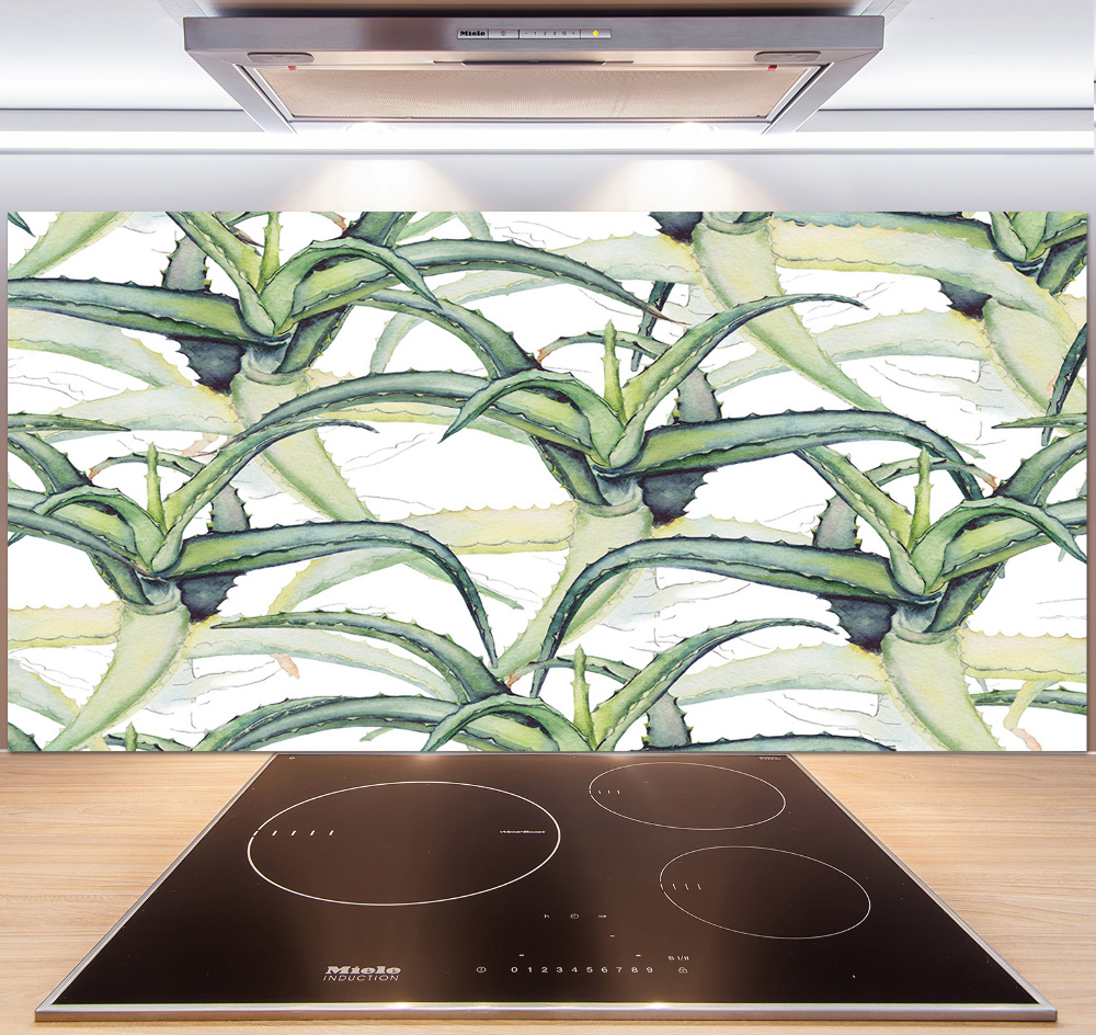 Panel szklany do kuchni Aloes