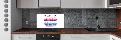 Panel między meble w kuchni Flamingi
