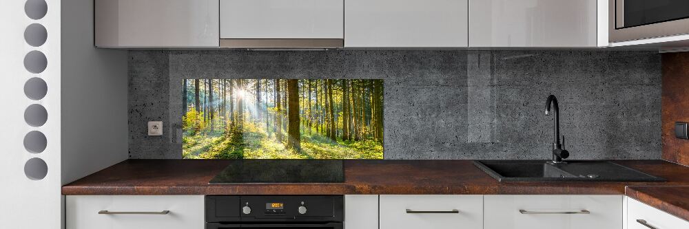 Panel dekor szkło Las w słońcu