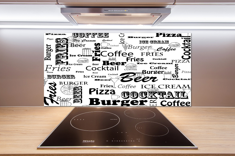 Panel do kuchni Menu w restauracji