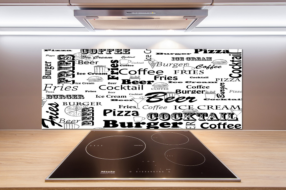 Panel do kuchni Menu w restauracji