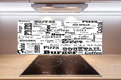 Panel do kuchni Menu w restauracji