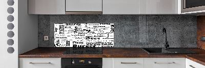 Panel do kuchni Menu w restauracji