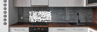 Panel do kuchni Menu w restauracji