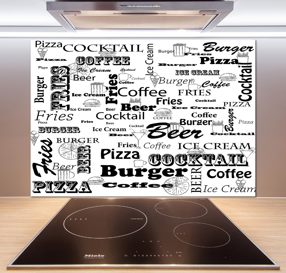 Panel do kuchni Menu w restauracji