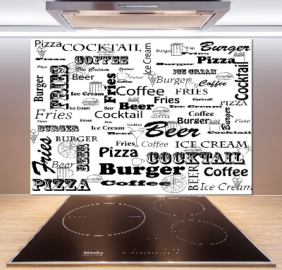 Panel do kuchni Menu w restauracji