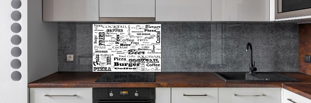 Panel do kuchni Menu w restauracji