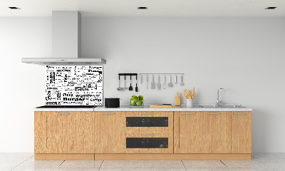 Panel do kuchni Menu w restauracji