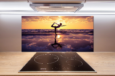 Panel do kuchni Joga na plaży