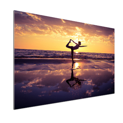 Panel do kuchni Joga na plaży