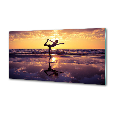 Panel do kuchni Joga na plaży