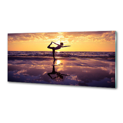 Panel do kuchni Joga na plaży
