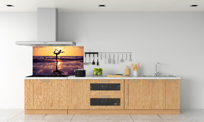 Panel do kuchni Joga na plaży