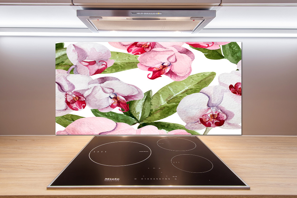 Panel do kuchni Różowe orchidee