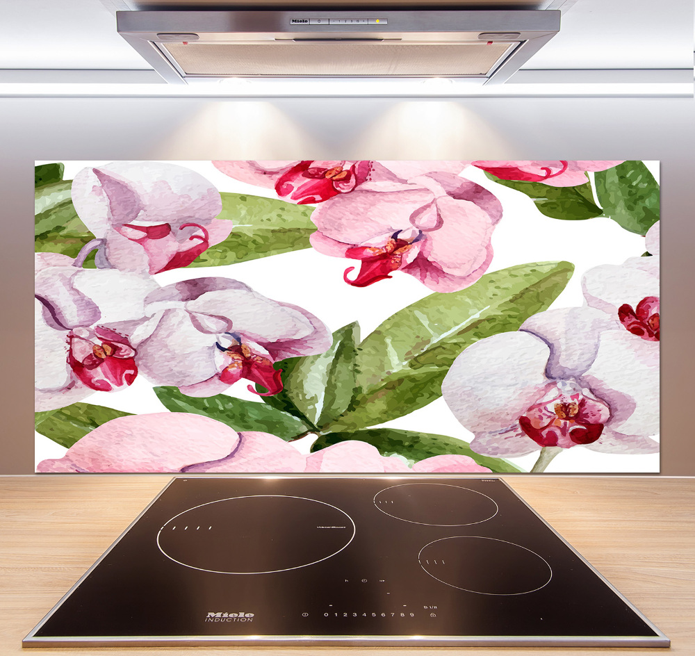 Panel do kuchni Różowe orchidee