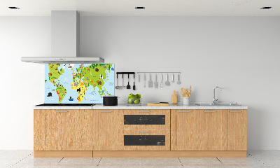 Panel do kuchni Mapa zwierzęta