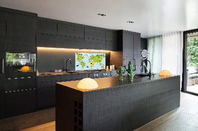 Panel do kuchni Mapa zwierzęta